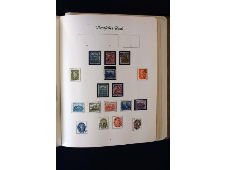 1872/1945, ungebrauchte und gestempelte Sammlung mit u.a. Bl.1, 2 (Randmängel), Dienst, Zusammendrucke etc.