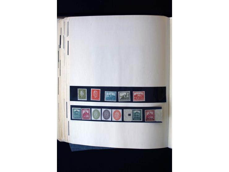1872/1945, ungebrauchte und gestempelte Sammlung mit u.a. Bl.1, 2 (Randmängel), Dienst, Zusammendrucke etc.