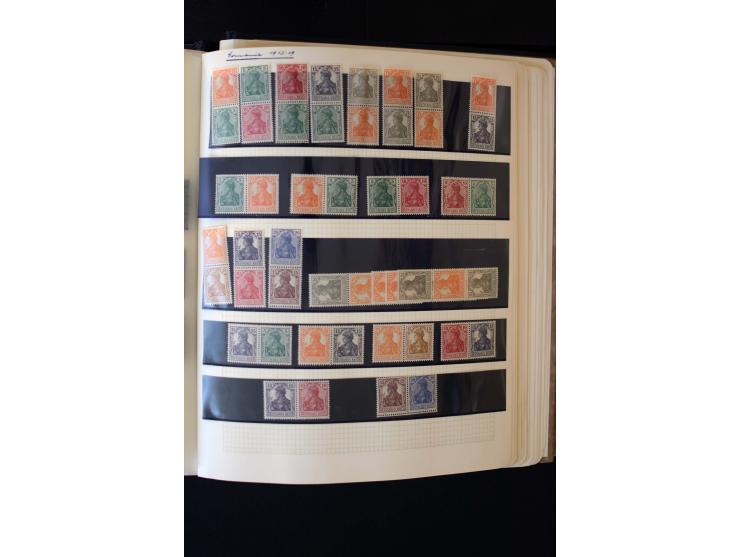 1872/1945, ungebrauchte und gestempelte Sammlung mit u.a. Bl.1, 2 (Randmängel), Dienst, Zusammendrucke etc.