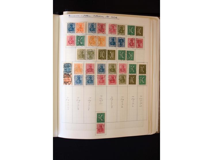 1872/1945, ungebrauchte und gestempelte Sammlung mit u.a. Bl.1, 2 (Randmängel), Dienst, Zusammendrucke etc.