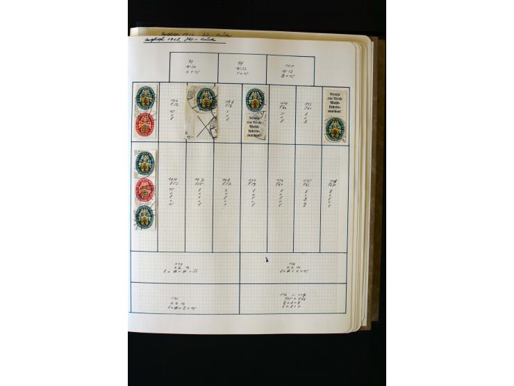 1872/1945, ungebrauchte und gestempelte Sammlung mit u.a. Bl.1, 2 (Randmängel), Dienst, Zusammendrucke etc.