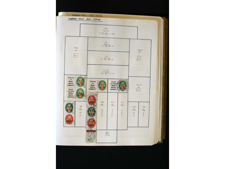 1872/1945, ungebrauchte und gestempelte Sammlung mit u.a. Bl.1, 2 (Randmängel), Dienst, Zusammendrucke etc.