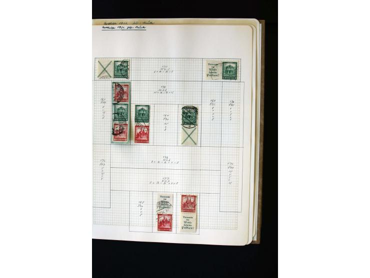 1872/1945, ungebrauchte und gestempelte Sammlung mit u.a. Bl.1, 2 (Randmängel), Dienst, Zusammendrucke etc.