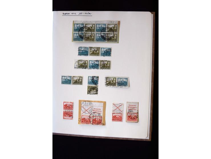 1872/1945, ungebrauchte und gestempelte Sammlung mit u.a. Bl.1, 2 (Randmängel), Dienst, Zusammendrucke etc.