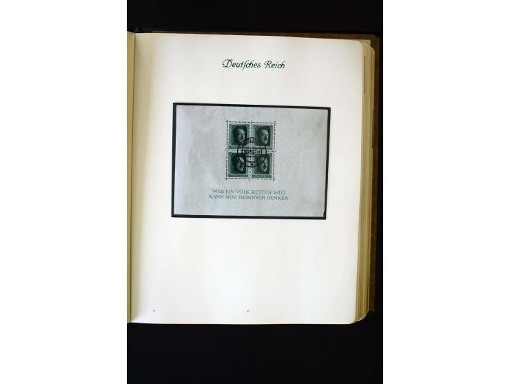 1872/1945, ungebrauchte und gestempelte Sammlung mit u.a. Bl.1, 2 (Randmängel), Dienst, Zusammendrucke etc.