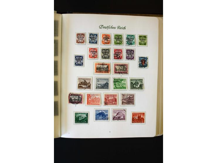 1872/1945, ungebrauchte und gestempelte Sammlung mit u.a. Bl.1, 2 (Randmängel), Dienst, Zusammendrucke etc.