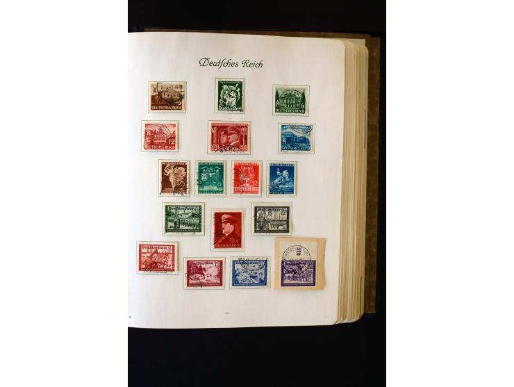 1872/1945, ungebrauchte und gestempelte Sammlung mit u.a. Bl.1, 2 (Randmängel), Dienst, Zusammendrucke etc.