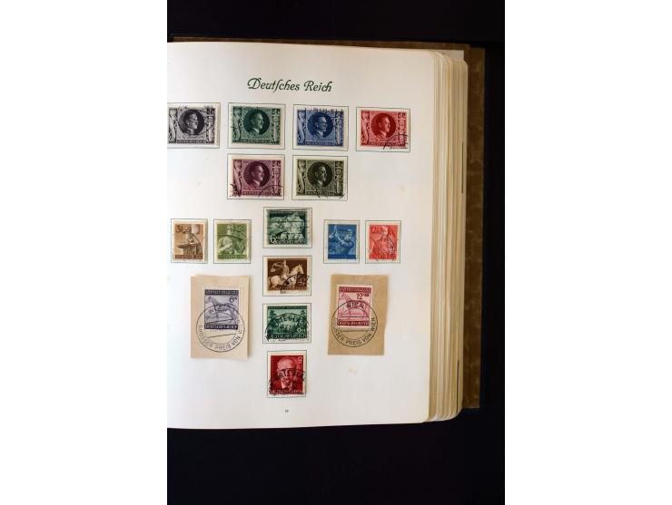 1872/1945, ungebrauchte und gestempelte Sammlung mit u.a. Bl.1, 2 (Randmängel), Dienst, Zusammendrucke etc.
