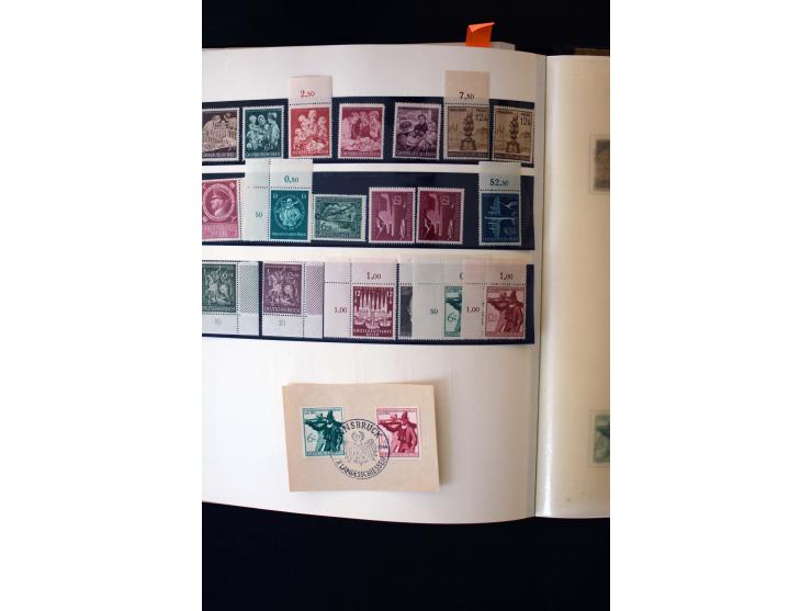 1872/1945, ungebrauchte und gestempelte Sammlung mit u.a. Bl.1, 2 (Randmängel), Dienst, Zusammendrucke etc.