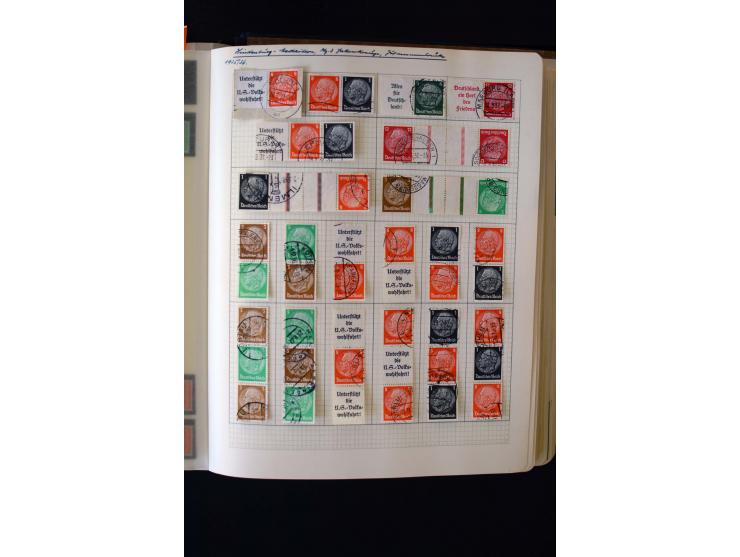 1872/1945, ungebrauchte und gestempelte Sammlung mit u.a. Bl.1, 2 (Randmängel), Dienst, Zusammendrucke etc.