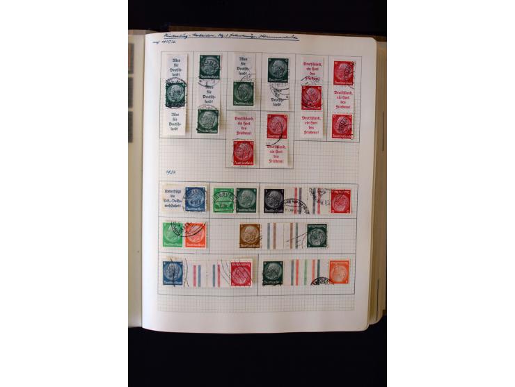 1872/1945, ungebrauchte und gestempelte Sammlung mit u.a. Bl.1, 2 (Randmängel), Dienst, Zusammendrucke etc.