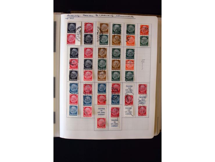 1872/1945, ungebrauchte und gestempelte Sammlung mit u.a. Bl.1, 2 (Randmängel), Dienst, Zusammendrucke etc.