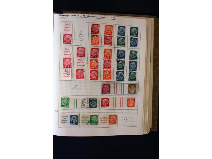 1872/1945, ungebrauchte und gestempelte Sammlung mit u.a. Bl.1, 2 (Randmängel), Dienst, Zusammendrucke etc.