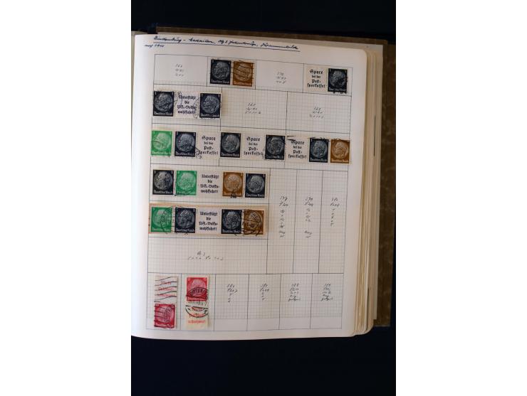 1872/1945, ungebrauchte und gestempelte Sammlung mit u.a. Bl.1, 2 (Randmängel), Dienst, Zusammendrucke etc.