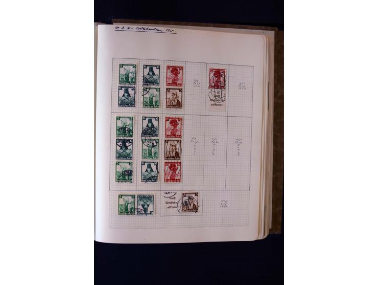 1872/1945, ungebrauchte und gestempelte Sammlung mit u.a. Bl.1, 2 (Randmängel), Dienst, Zusammendrucke etc.