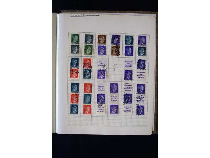 1872/1945, ungebrauchte und gestempelte Sammlung mit u.a. Bl.1, 2 (Randmängel), Dienst, Zusammendrucke etc.