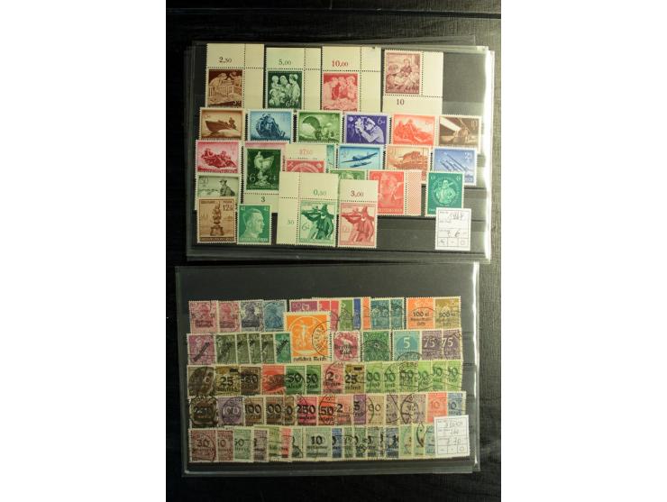1872/1945, postfrische, ungebrauchte und gestempelte Partie mit u.a. Mi.-Nr. 309Y (Fotobefund Weinbuch BPP), 439X (Fotoattest