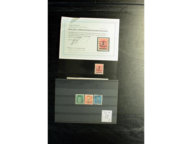 1872/1945, postfrische, ungebrauchte und gestempelte Partie mit u.a. Mi.-Nr. 309Y (Fotobefund Weinbuch BPP), 439X (Fotoattest