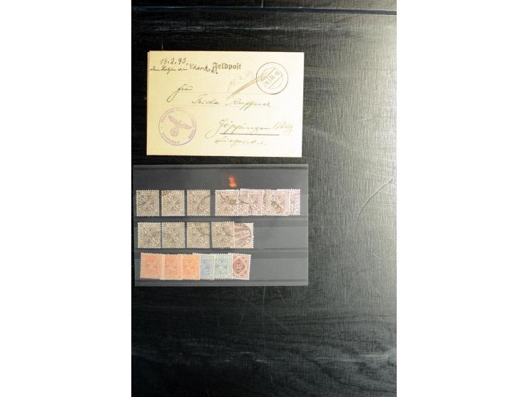 1872/1945, postfrische, ungebrauchte und gestempelte Partie mit u.a. Mi.-Nr. 309Y (Fotobefund Weinbuch BPP), 439X (Fotoattest