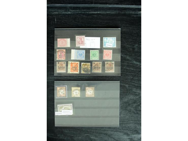 1872/1933, kleine Partie besserer Werte, dabei Mi.-Nr. 21c, 28 und 151Y gestempelt, je mit Befund/Fotoattest BPP sowie besser