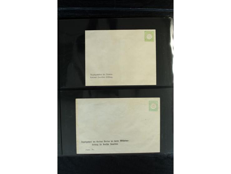 1872/75, Brustschilde-Sammlung, gestempelt mit einigen Briefen und Ganzsachen, dabei 1-12 kpl., 21a, b, c, 23a, b, (24 mit Fa