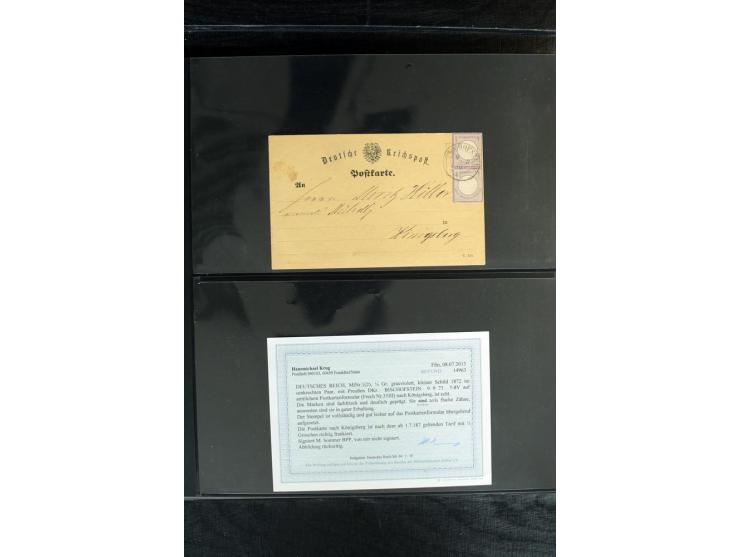 1872/75, Brustschilde-Sammlung, gestempelt mit einigen Briefen und Ganzsachen, dabei 1-12 kpl., 21a, b, c, 23a, b, (24 mit Fa