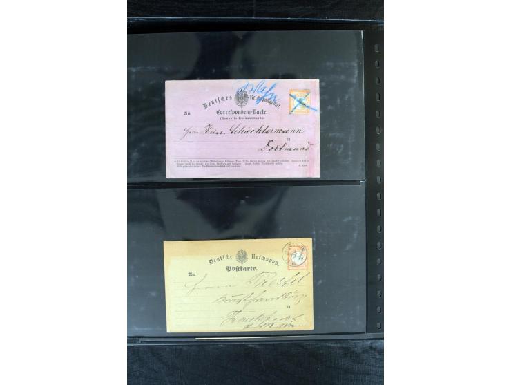 1872/75, Brustschilde-Sammlung, gestempelt mit einigen Briefen und Ganzsachen, dabei 1-12 kpl., 21a, b, c, 23a, b, (24 mit Fa