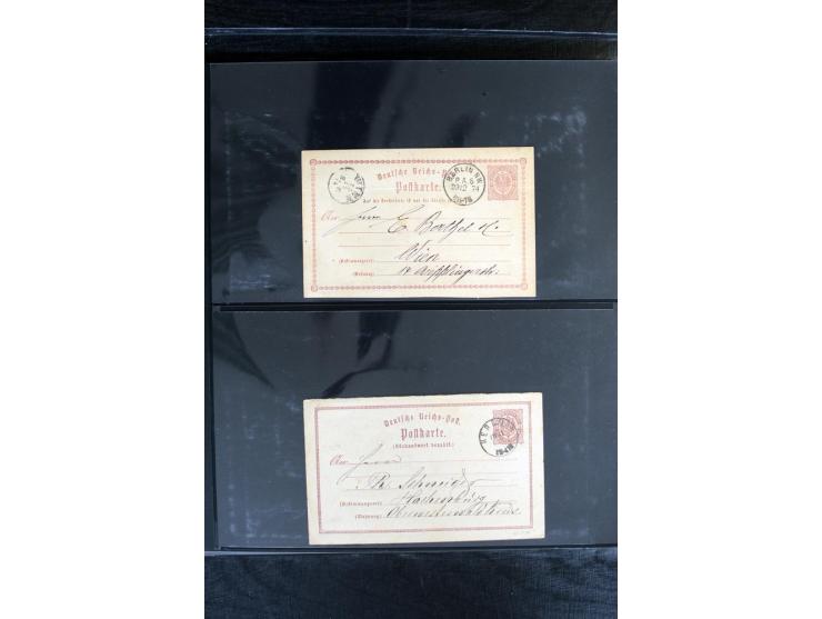 1872/75, Brustschilde-Sammlung, gestempelt mit einigen Briefen und Ganzsachen, dabei 1-12 kpl., 21a, b, c, 23a, b, (24 mit Fa