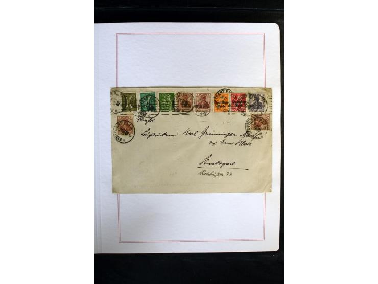 1872/1918, diverse Teil- und Restsammlungen mit meist gestempelten Marken, vielen Briefen und Karten, Schwerpunkt vor 1900, d