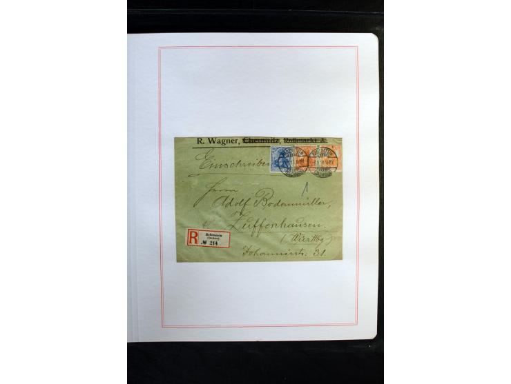 1872/1918, diverse Teil- und Restsammlungen mit meist gestempelten Marken, vielen Briefen und Karten, Schwerpunkt vor 1900, d