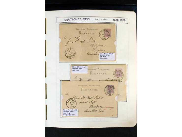 1872/1918, diverse Teil- und Restsammlungen mit meist gestempelten Marken, vielen Briefen und Karten, Schwerpunkt vor 1900, d