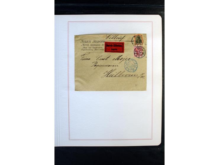1872/1918, diverse Teil- und Restsammlungen mit meist gestempelten Marken, vielen Briefen und Karten, Schwerpunkt vor 1900, d