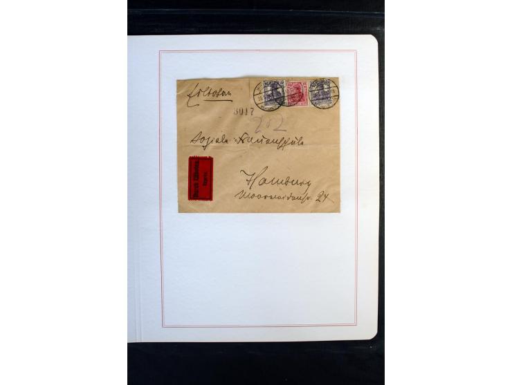 1872/1918, diverse Teil- und Restsammlungen mit meist gestempelten Marken, vielen Briefen und Karten, Schwerpunkt vor 1900, d