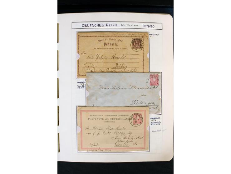 1872/1918, diverse Teil- und Restsammlungen mit meist gestempelten Marken, vielen Briefen und Karten, Schwerpunkt vor 1900, d