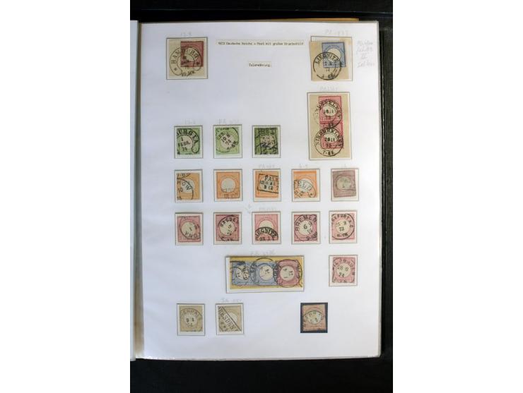 1872/1918, diverse Teil- und Restsammlungen mit meist gestempelten Marken, vielen Briefen und Karten, Schwerpunkt vor 1900, d