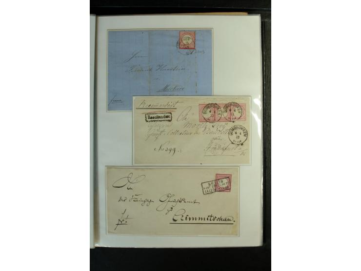 1872/1918, diverse Teil- und Restsammlungen mit meist gestempelten Marken, vielen Briefen und Karten, Schwerpunkt vor 1900, d