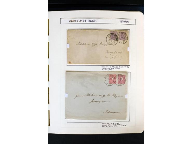 1872/1918, diverse Teil- und Restsammlungen mit meist gestempelten Marken, vielen Briefen und Karten, Schwerpunkt vor 1900, d