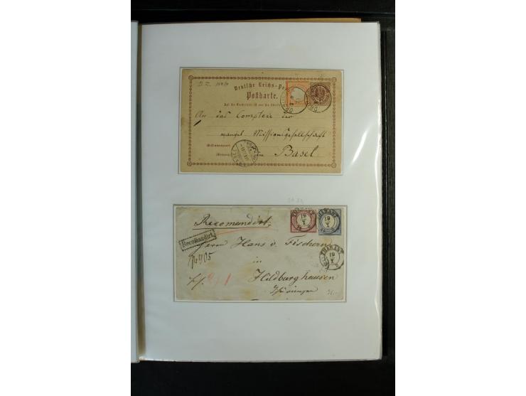 1872/1918, diverse Teil- und Restsammlungen mit meist gestempelten Marken, vielen Briefen und Karten, Schwerpunkt vor 1900, d