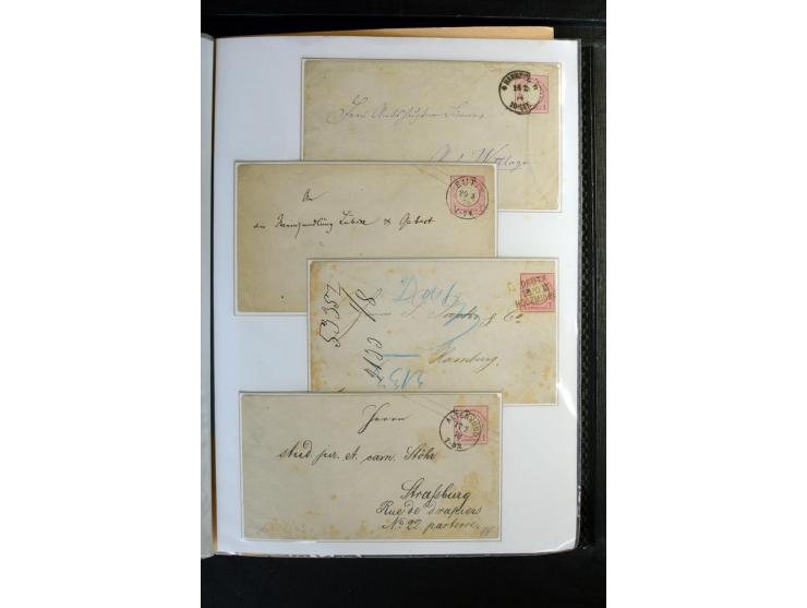 1872/1918, diverse Teil- und Restsammlungen mit meist gestempelten Marken, vielen Briefen und Karten, Schwerpunkt vor 1900, d