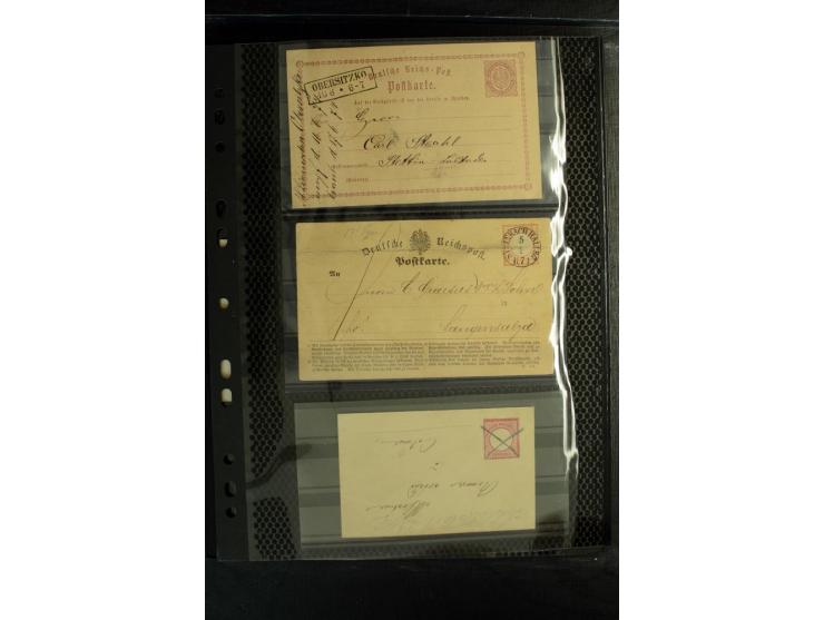 1872/1918, diverse Teil- und Restsammlungen mit meist gestempelten Marken, vielen Briefen und Karten, Schwerpunkt vor 1900, d