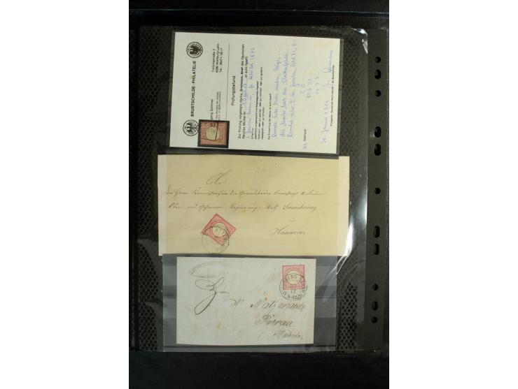 1872/1918, diverse Teil- und Restsammlungen mit meist gestempelten Marken, vielen Briefen und Karten, Schwerpunkt vor 1900, d