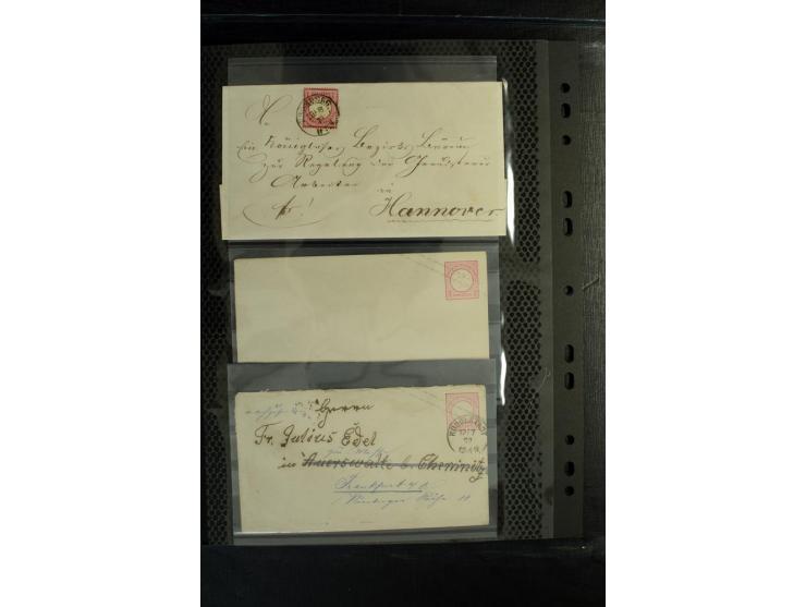 1872/1918, diverse Teil- und Restsammlungen mit meist gestempelten Marken, vielen Briefen und Karten, Schwerpunkt vor 1900, d
