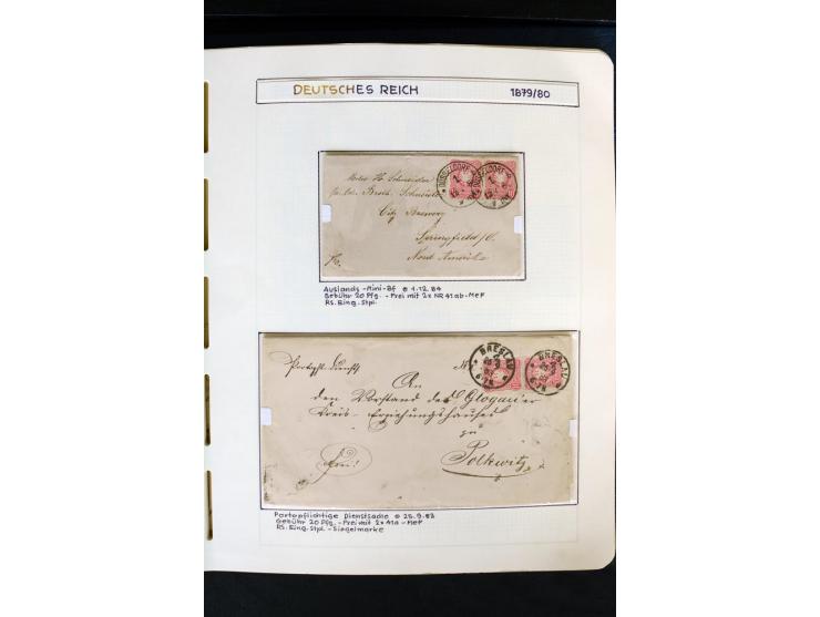 1872/1918, diverse Teil- und Restsammlungen mit meist gestempelten Marken, vielen Briefen und Karten, Schwerpunkt vor 1900, d