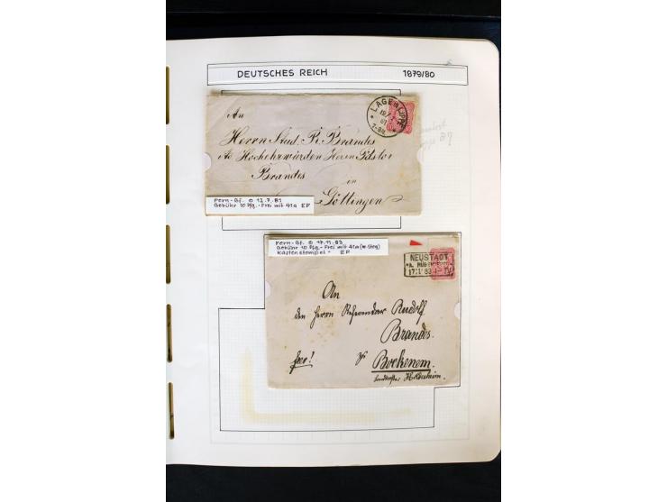 1872/1918, diverse Teil- und Restsammlungen mit meist gestempelten Marken, vielen Briefen und Karten, Schwerpunkt vor 1900, d