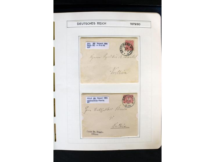 1872/1918, diverse Teil- und Restsammlungen mit meist gestempelten Marken, vielen Briefen und Karten, Schwerpunkt vor 1900, d