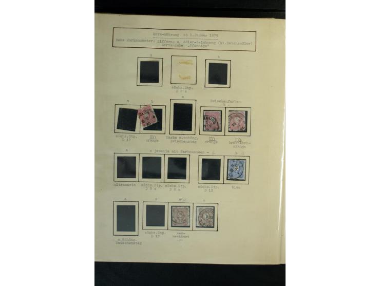 1872/1918, diverse Teil- und Restsammlungen mit meist gestempelten Marken, vielen Briefen und Karten, Schwerpunkt vor 1900, d