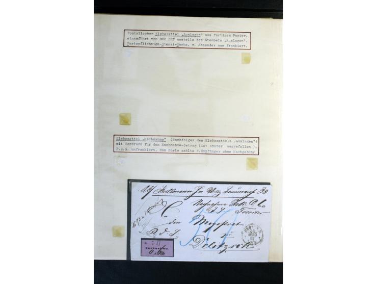 1872/1918, diverse Teil- und Restsammlungen mit meist gestempelten Marken, vielen Briefen und Karten, Schwerpunkt vor 1900, d