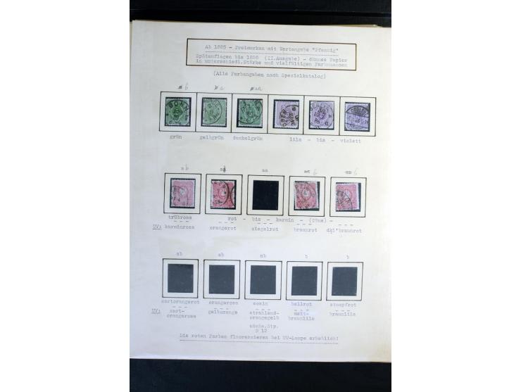 1872/1918, diverse Teil- und Restsammlungen mit meist gestempelten Marken, vielen Briefen und Karten, Schwerpunkt vor 1900, d
