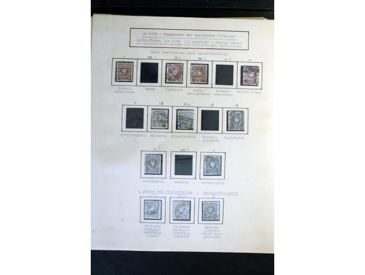 1872/1918, diverse Teil- und Restsammlungen mit meist gestempelten Marken, vielen Briefen und Karten, Schwerpunkt vor 1900, d