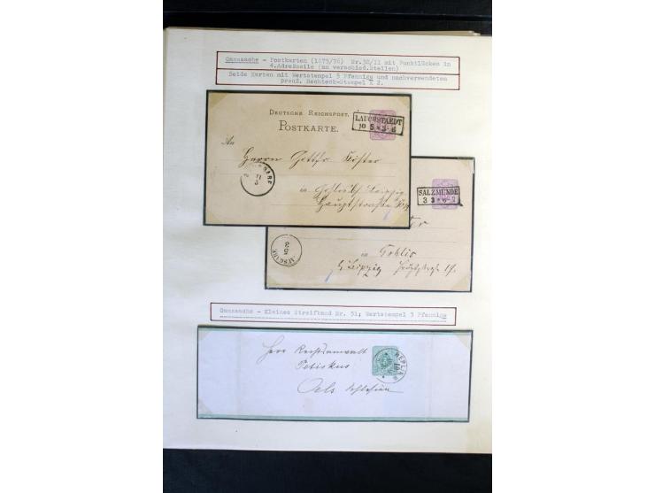 1872/1918, diverse Teil- und Restsammlungen mit meist gestempelten Marken, vielen Briefen und Karten, Schwerpunkt vor 1900, d
